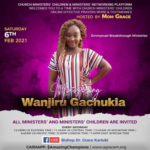Weekly Telecast on 6th Feb 2021 : Guest – Wanjiru Gachukia