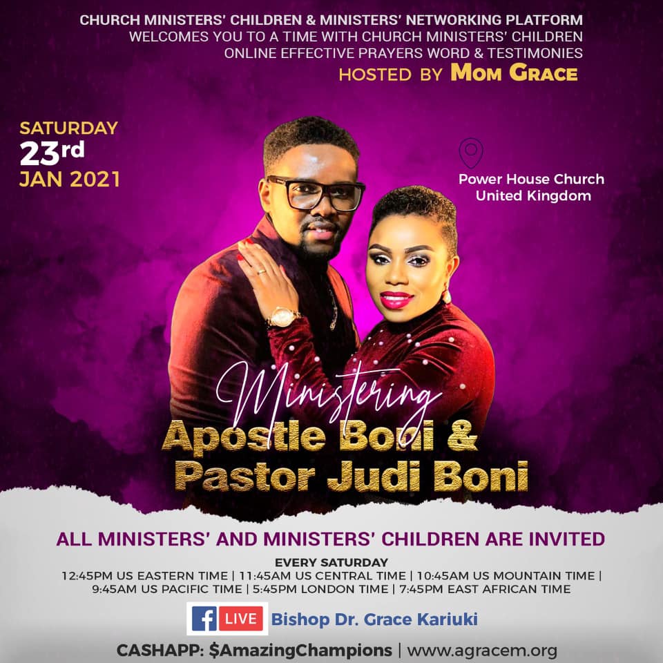 Weekly Telecast on 23rd Jan 2021 : Guests – Apostle Boni and Pastor Juni Bodi