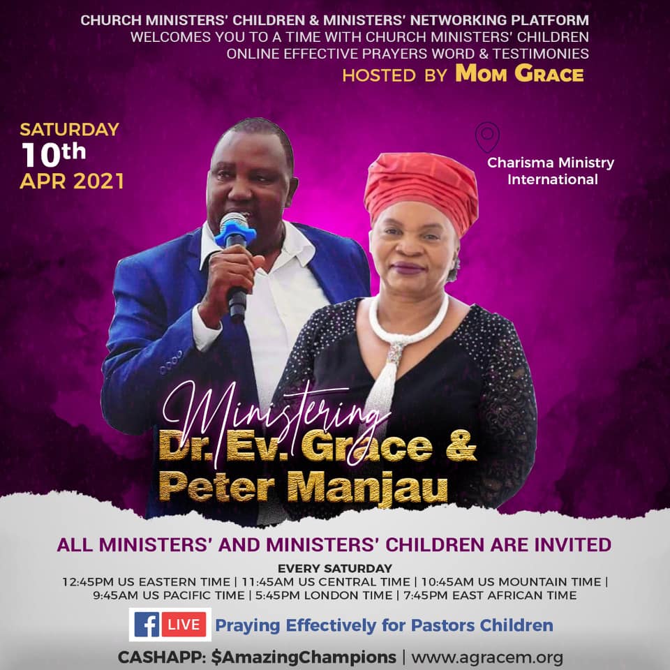 Weekly Telecast on 10th April 2021 : Guests – Dr. Ev. Grace & Peter Manjau
