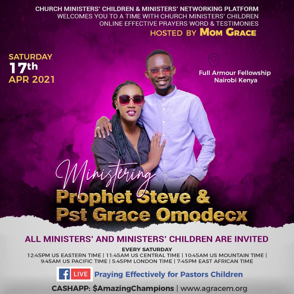 Weekly Telecast on 17th April 2021 : Guests – Prophet Steve & Pastor Grace Omodecx