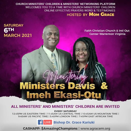 Weekly Telecast on 6th March 2021 : Guests – Ministers Davis & Imeh Ekasi-Otu