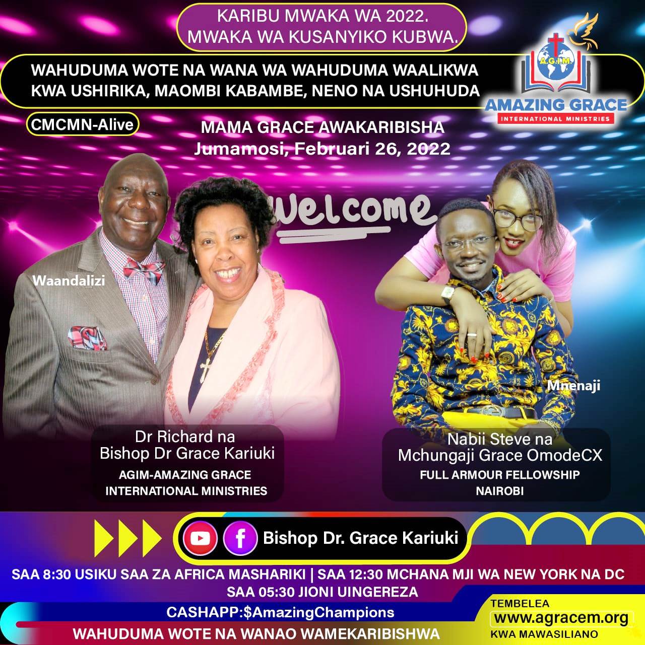 Weekly Telecast on 26th February 2022 : Guests – Nabii Steve na Mchungaji Grace OmodeCX