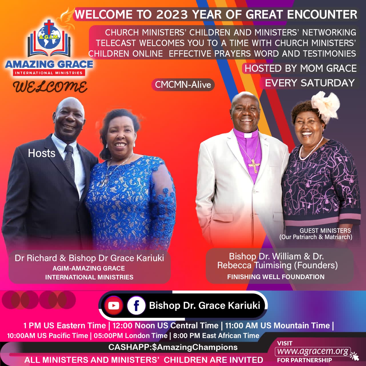 Weekly Telecast on July 2023 : Guests – Bishop Dr. William and Dr. Rebecca Tuimising